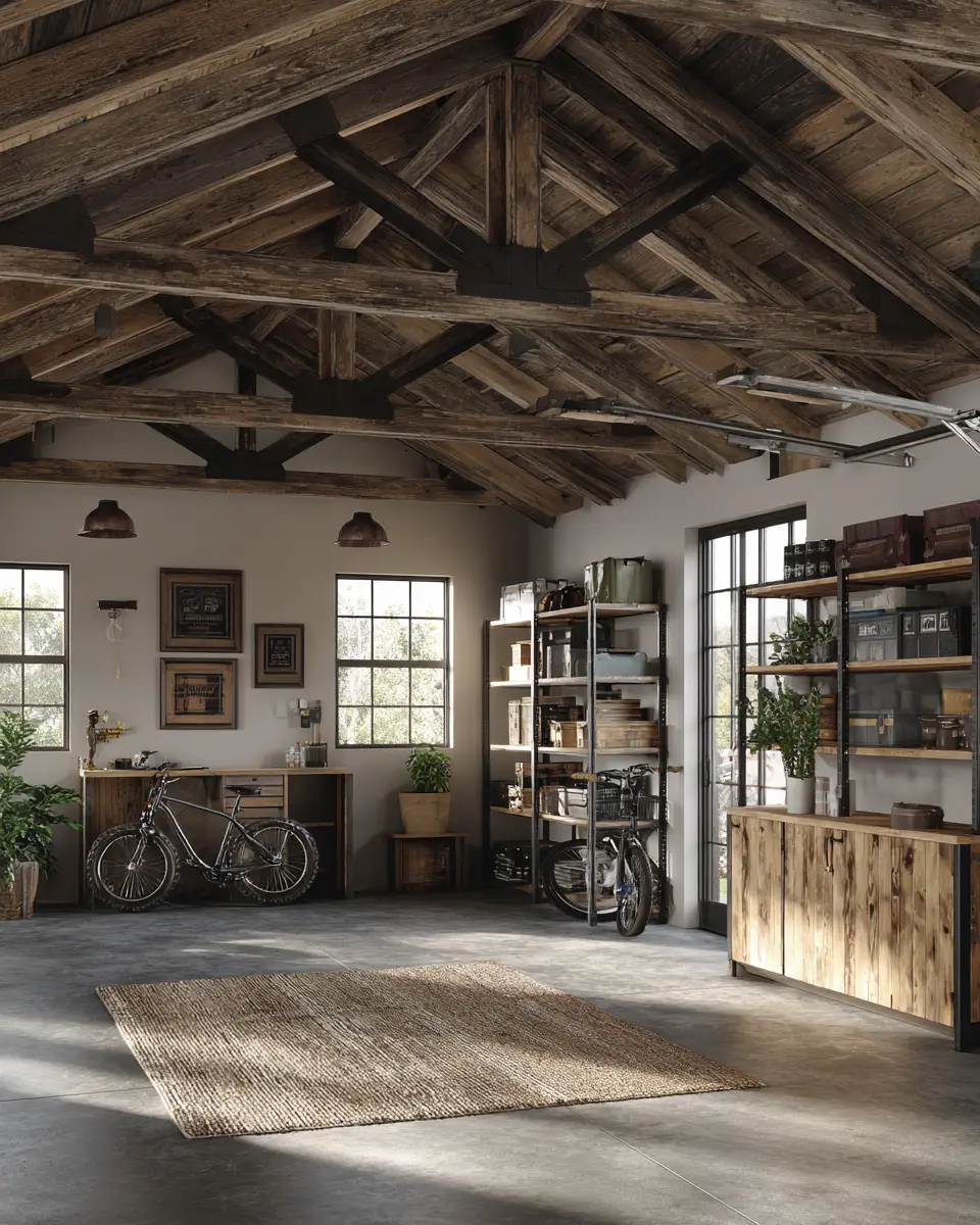 Chocolate Brown Classic Garage Decor Ideas