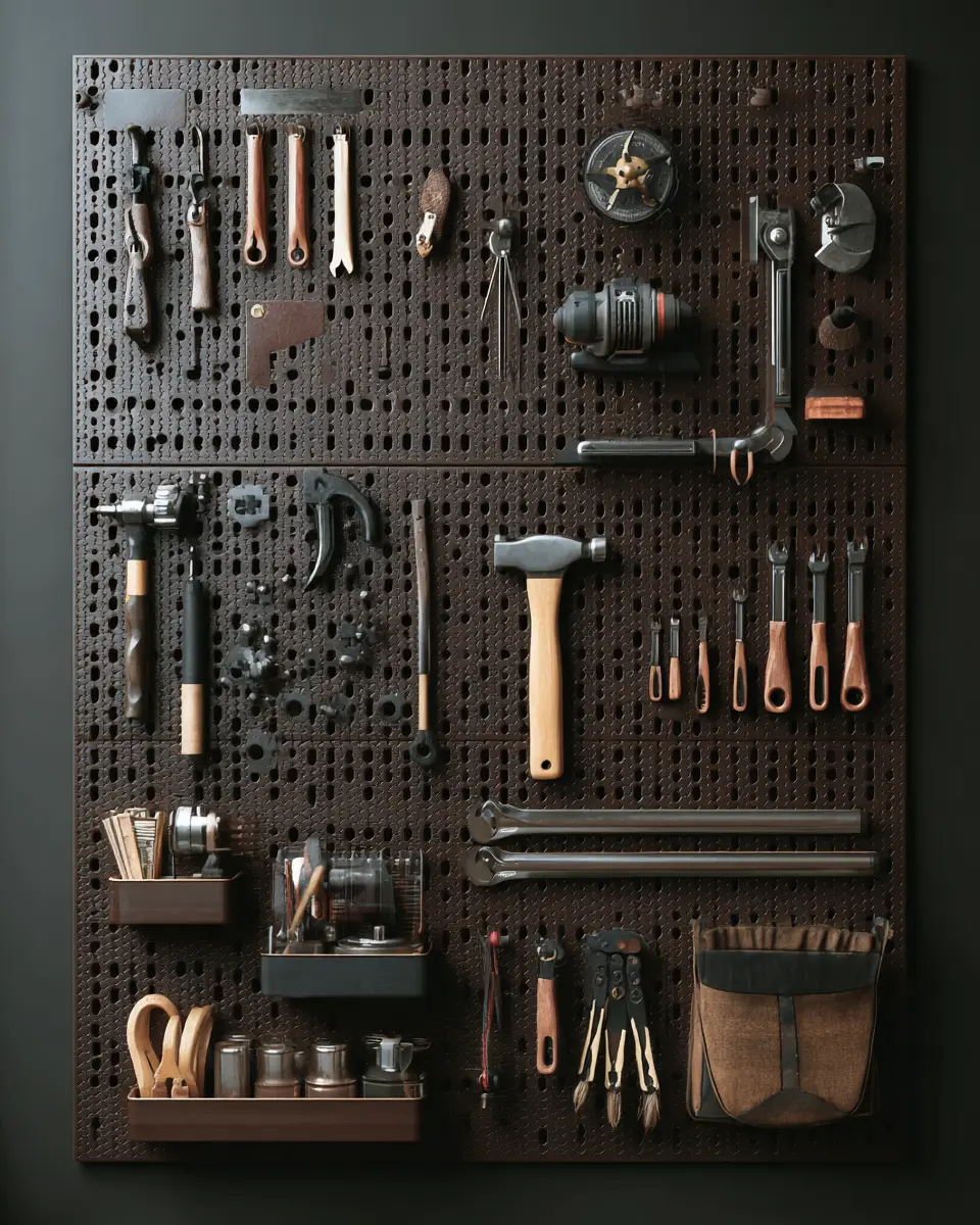 Chocolate Brown Classic Garage Decor Ideas