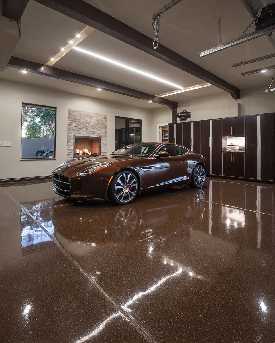 Chocolate Brown Classic Garage Decor Ideas