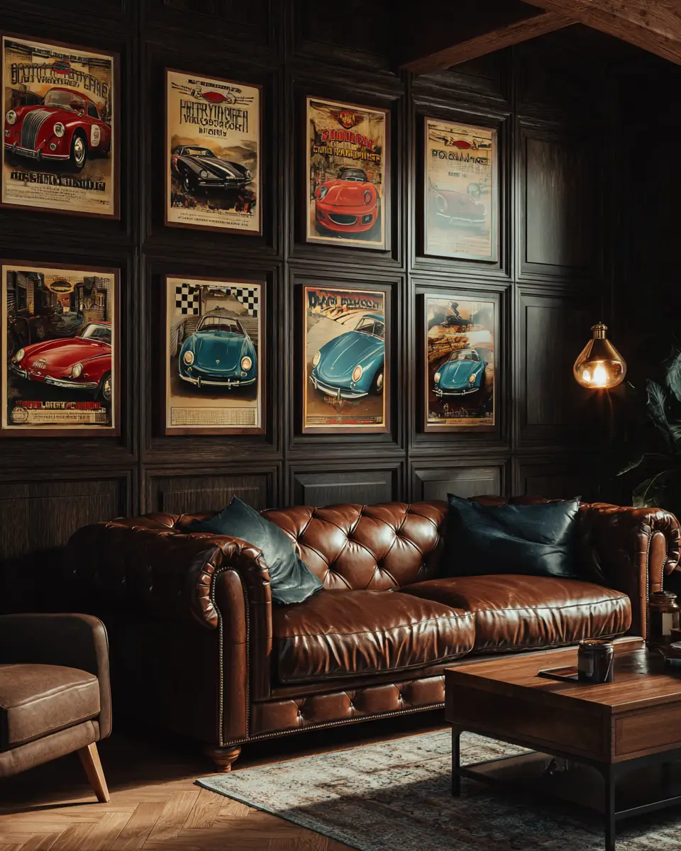 Chocolate Brown Classic Garage Decor Ideas