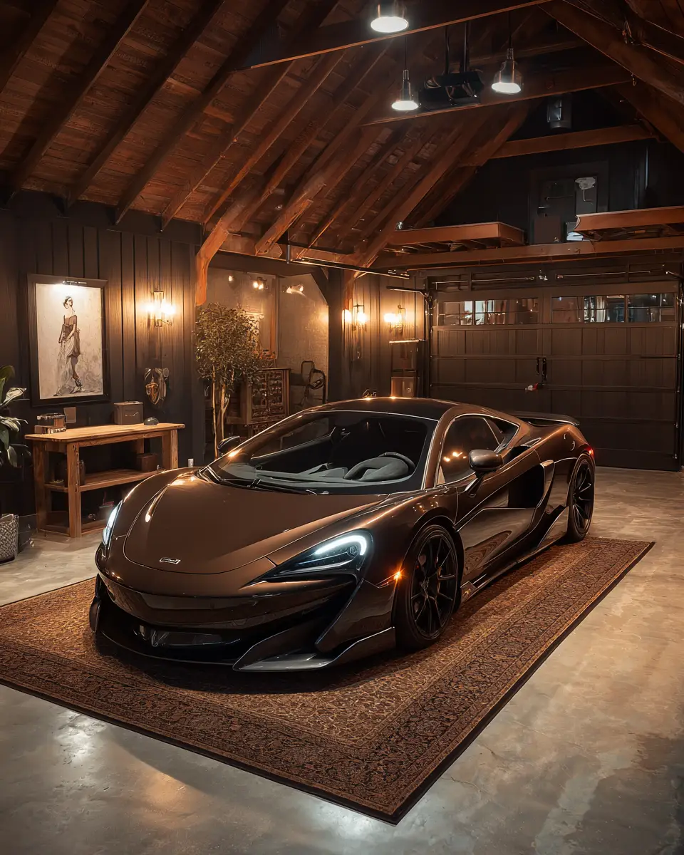 Chocolate Brown Classic Garage Decor Ideas