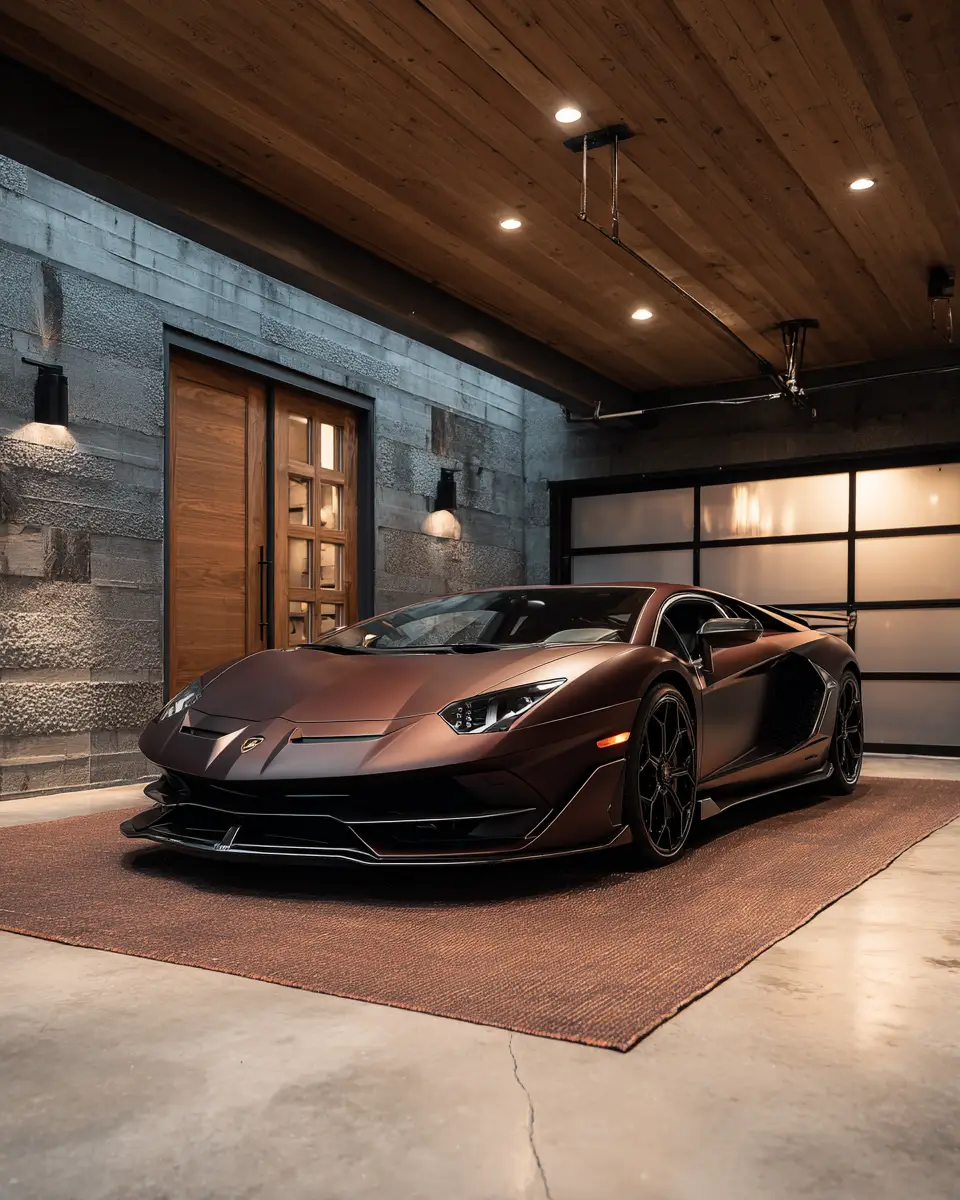 Chocolate Brown Classic Garage Decor Ideas