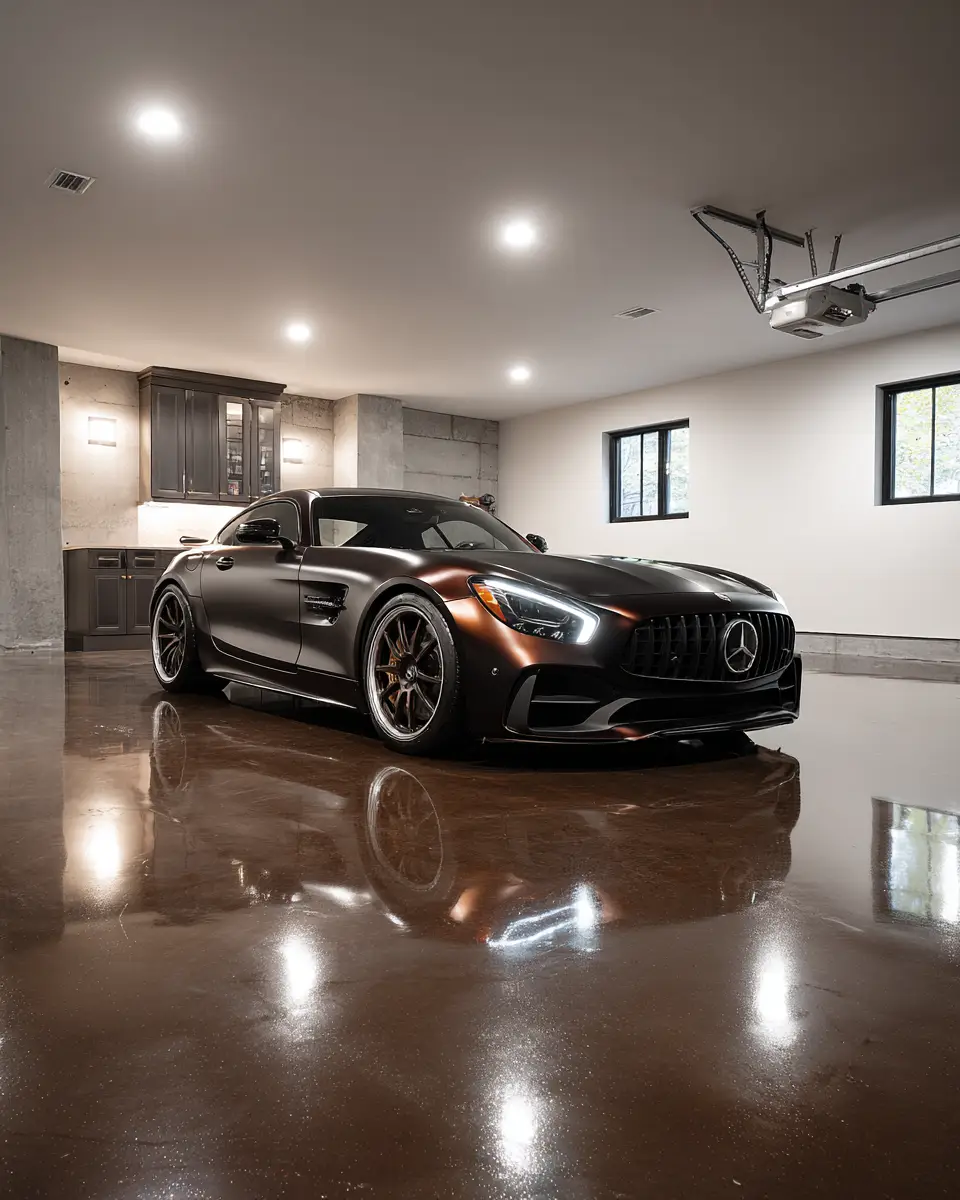 Chocolate Brown Classic Garage Decor Ideas