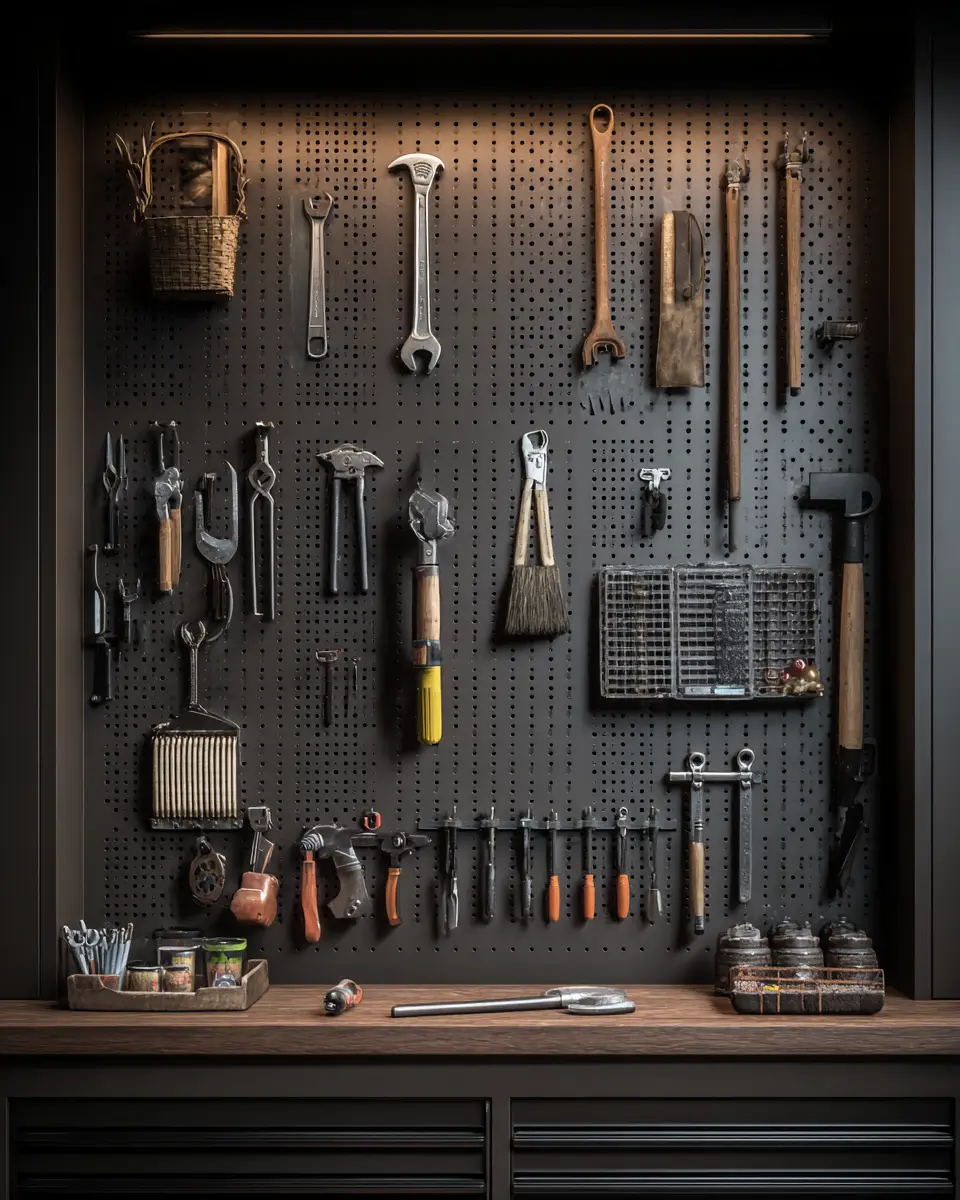 Chocolate Brown Classic Garage Decor Ideas