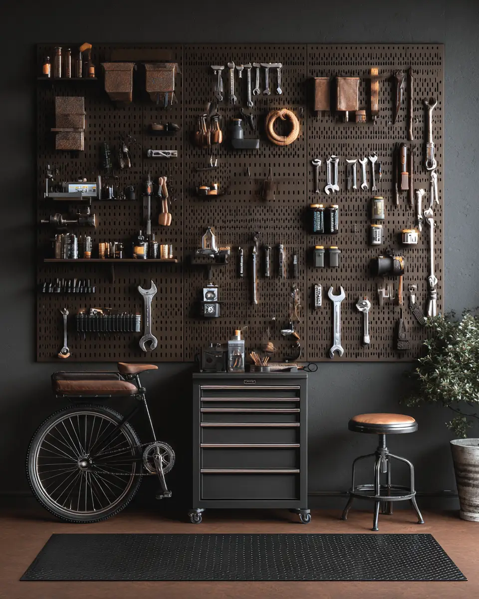 Chocolate Brown Classic Garage Decor Ideas