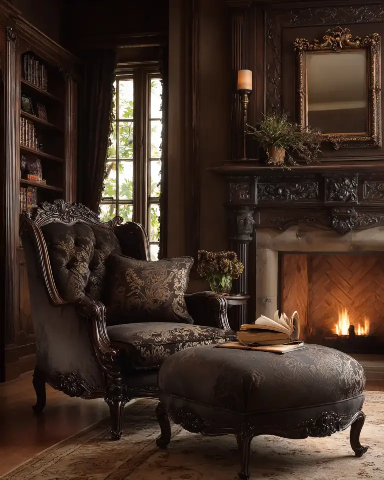 Chocolate Brown Classic Living Room Decor Ideas - Featured