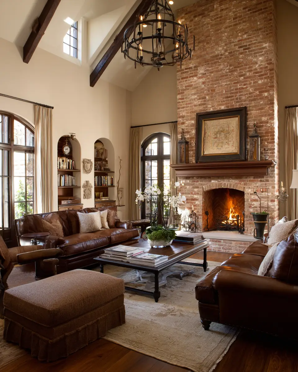 Chocolate Brown Classic Living Room Decor Ideas