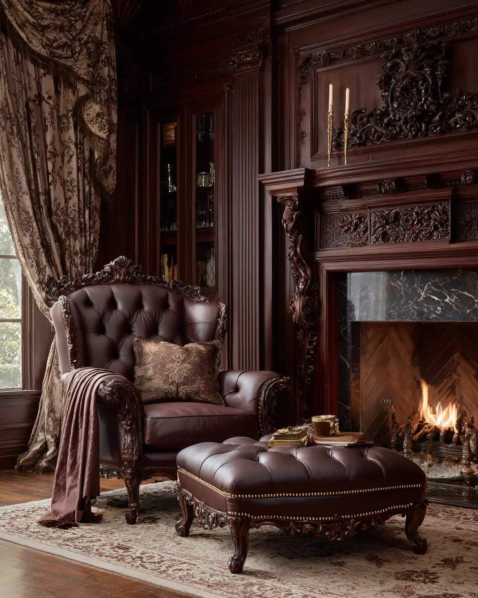 Chocolate Brown Classic Living Room Decor Ideas