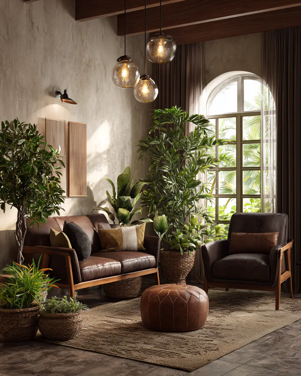 Chocolate Brown Classic Living Room Decor Ideas