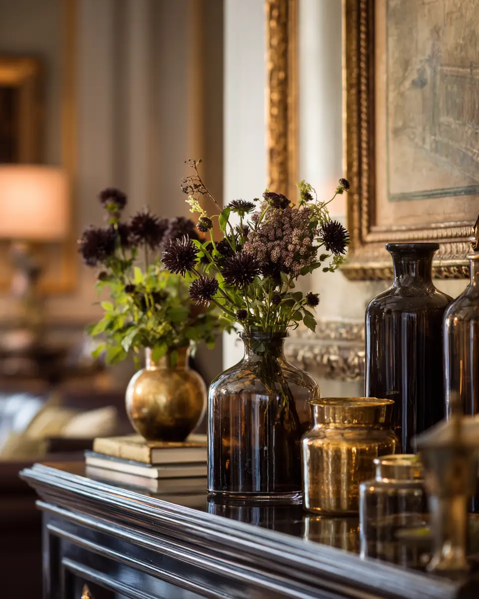 Chocolate Brown Classic Living Room Decor Ideas