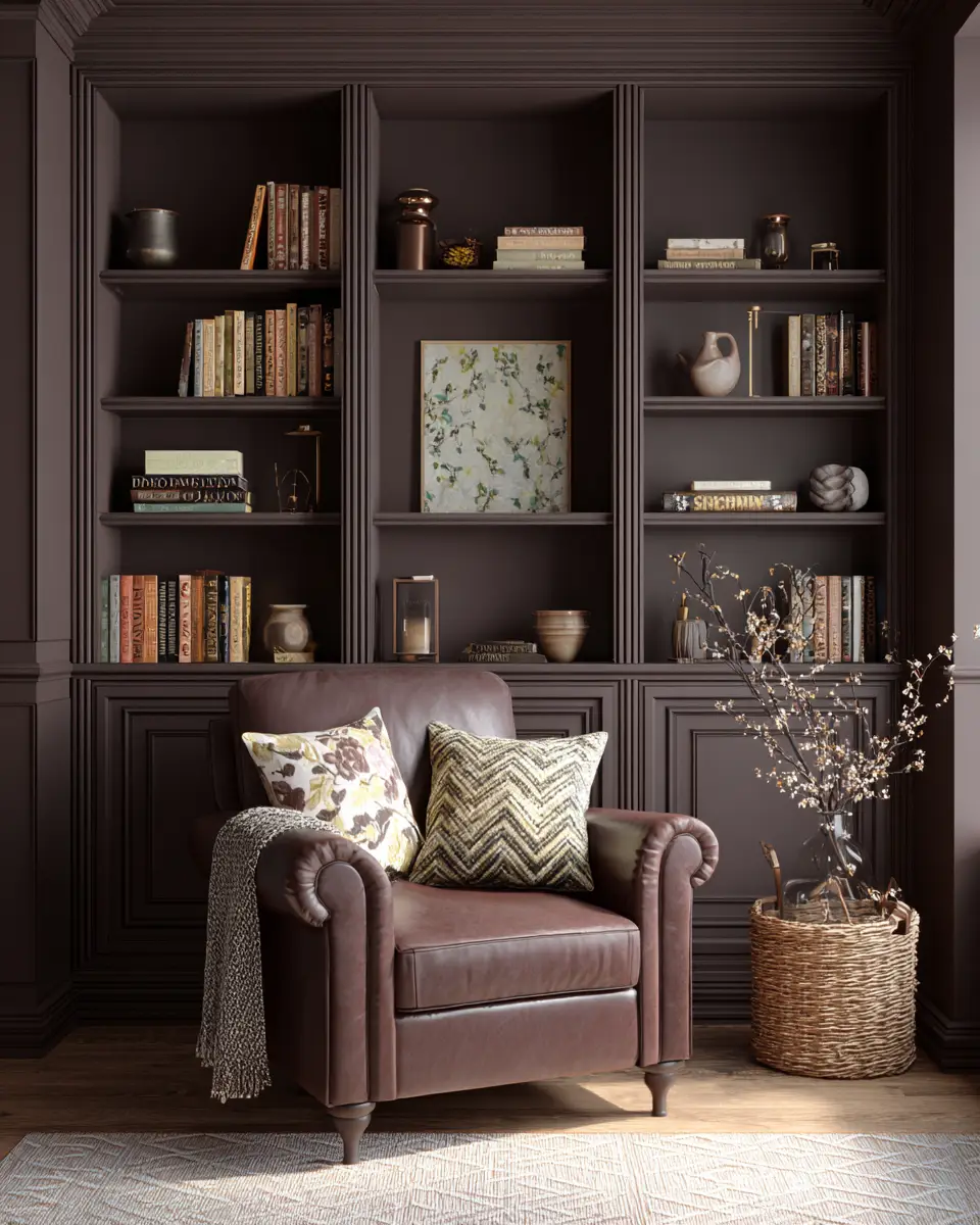 Chocolate Brown Classic Living Room Decor Ideas