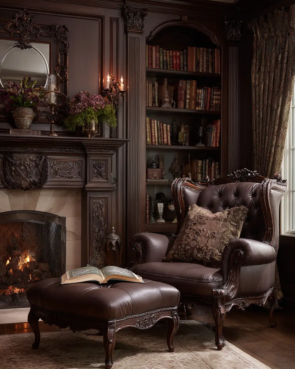 Chocolate Brown Classic Living Room Decor Ideas