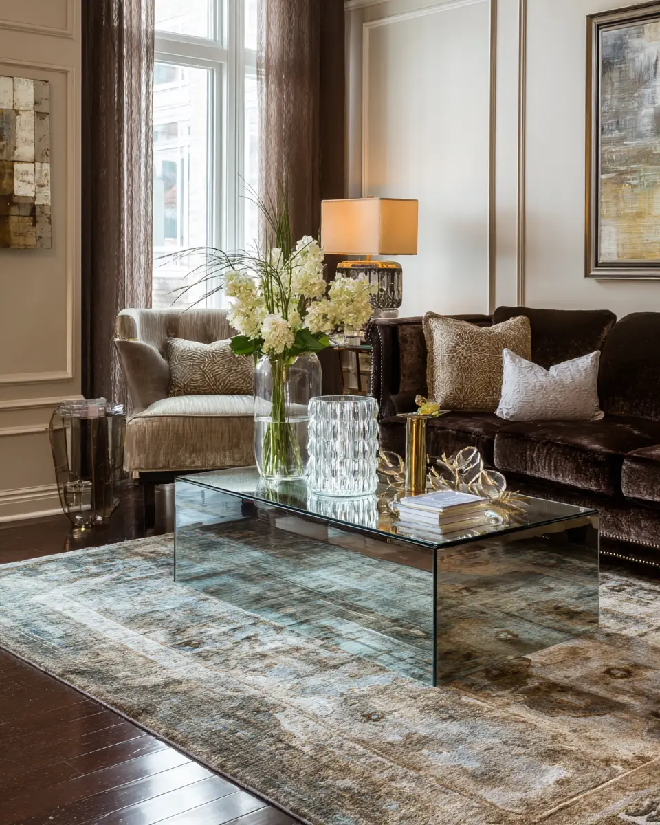 Chocolate Brown Classic Living Room Decor Ideas