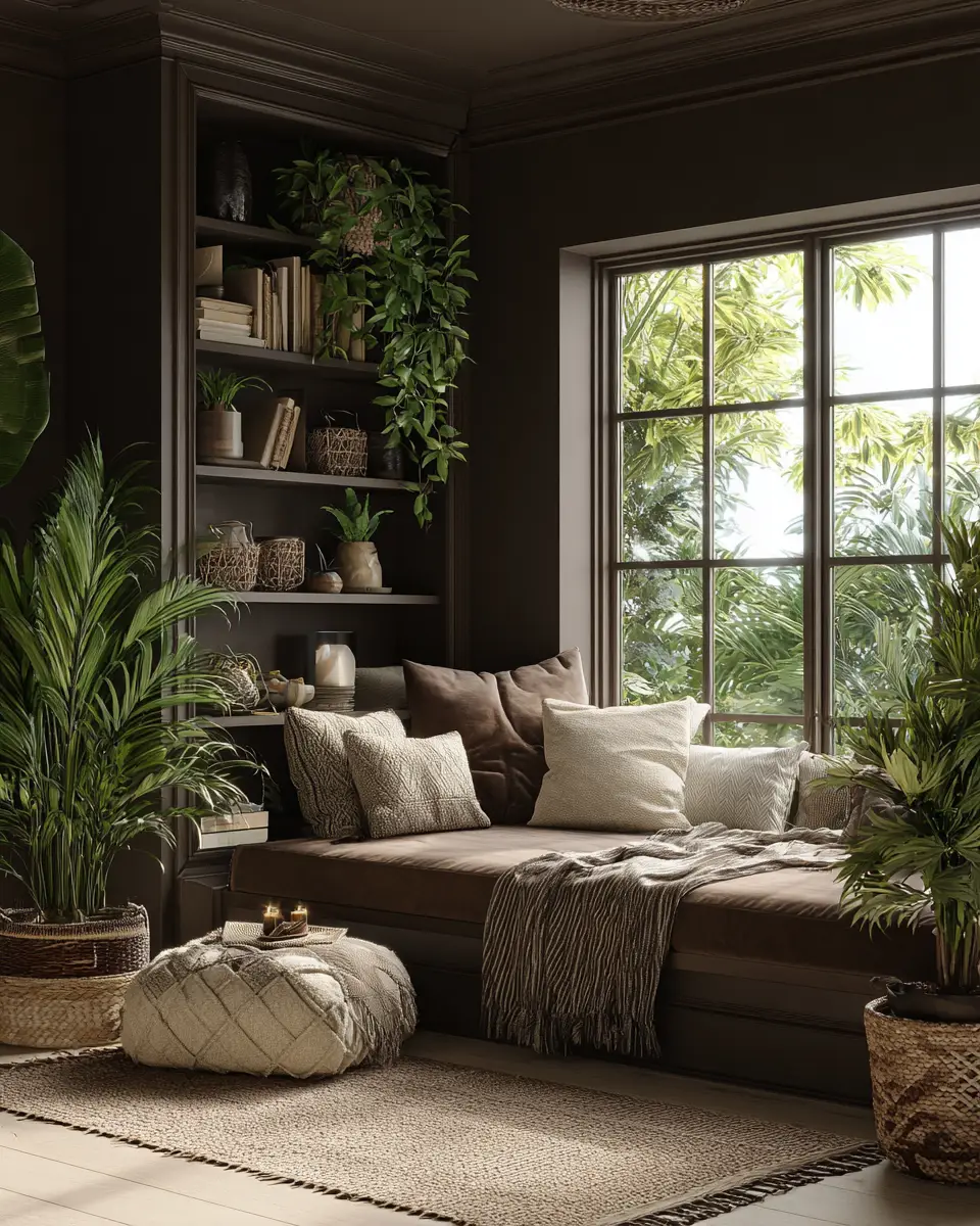 Chocolate Brown Coastal Bedroom Decor Ideas