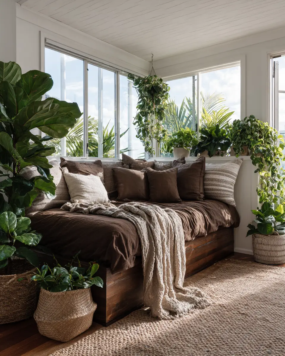 Chocolate Brown Coastal Bedroom Decor Ideas