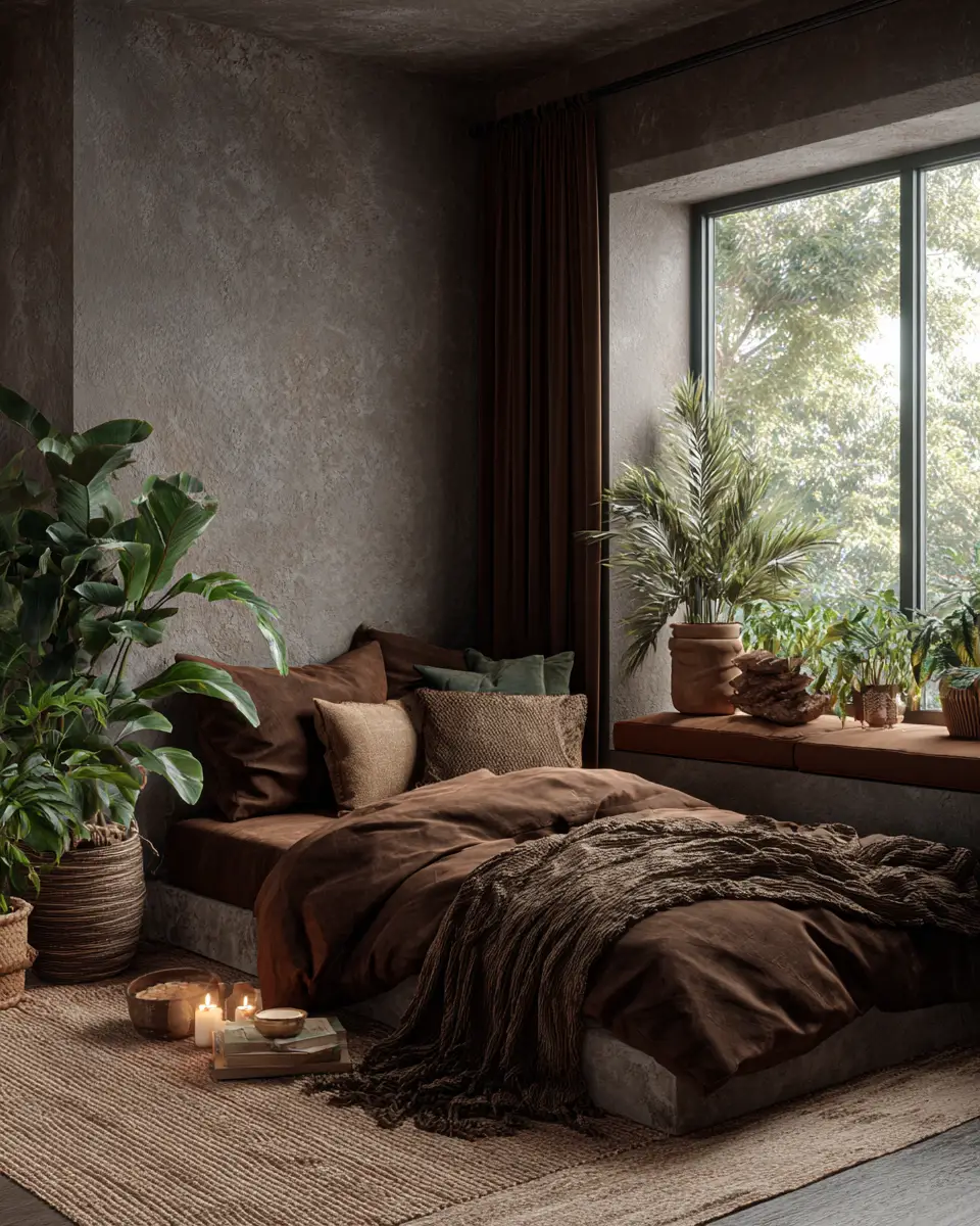 Chocolate Brown Coastal Bedroom Decor Ideas