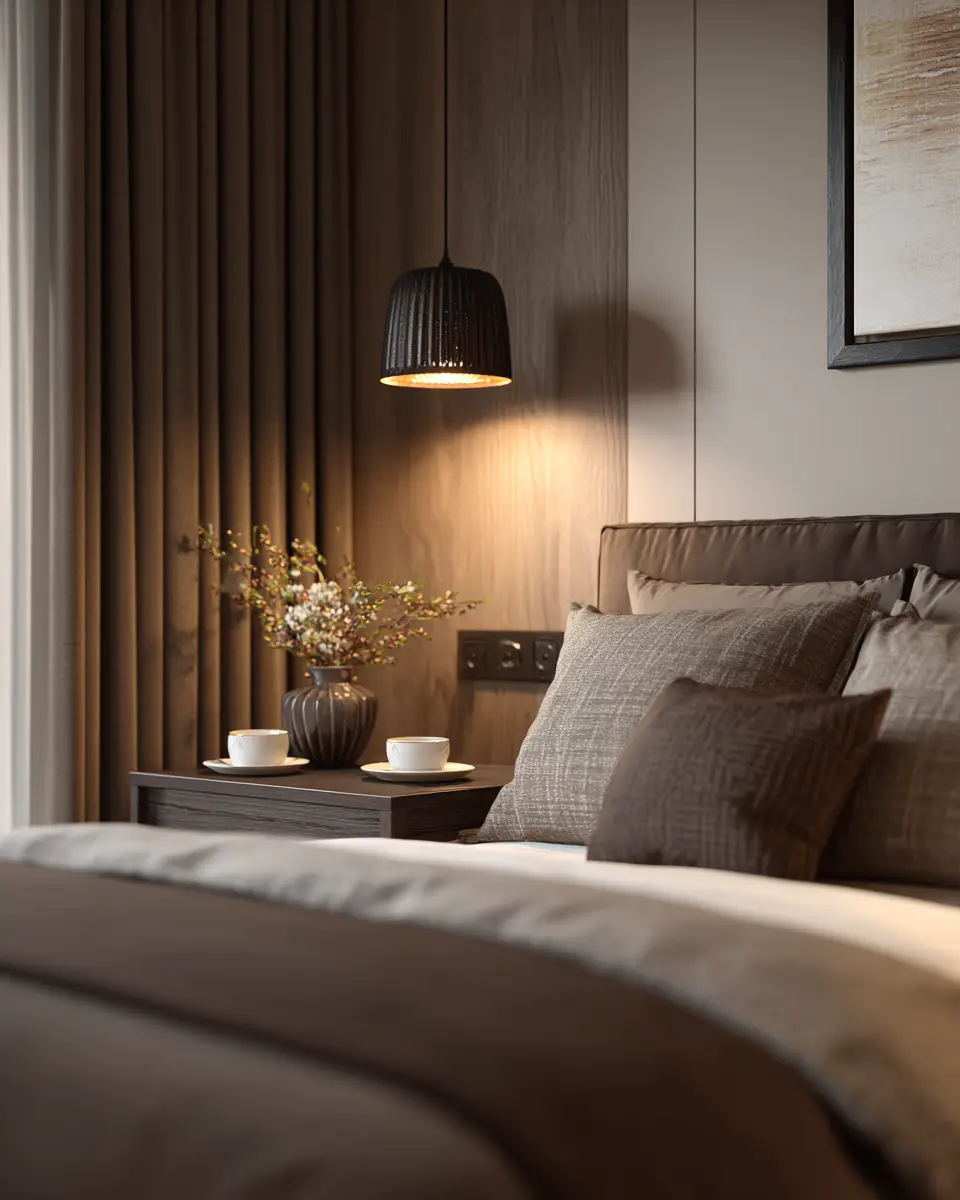 Chocolate Brown Coastal Bedroom Decor Ideas