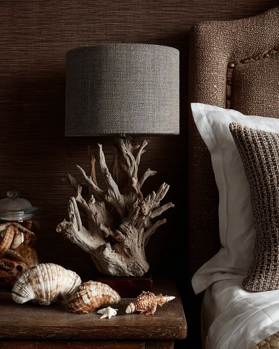 Chocolate Brown Coastal Bedroom Decor Ideas