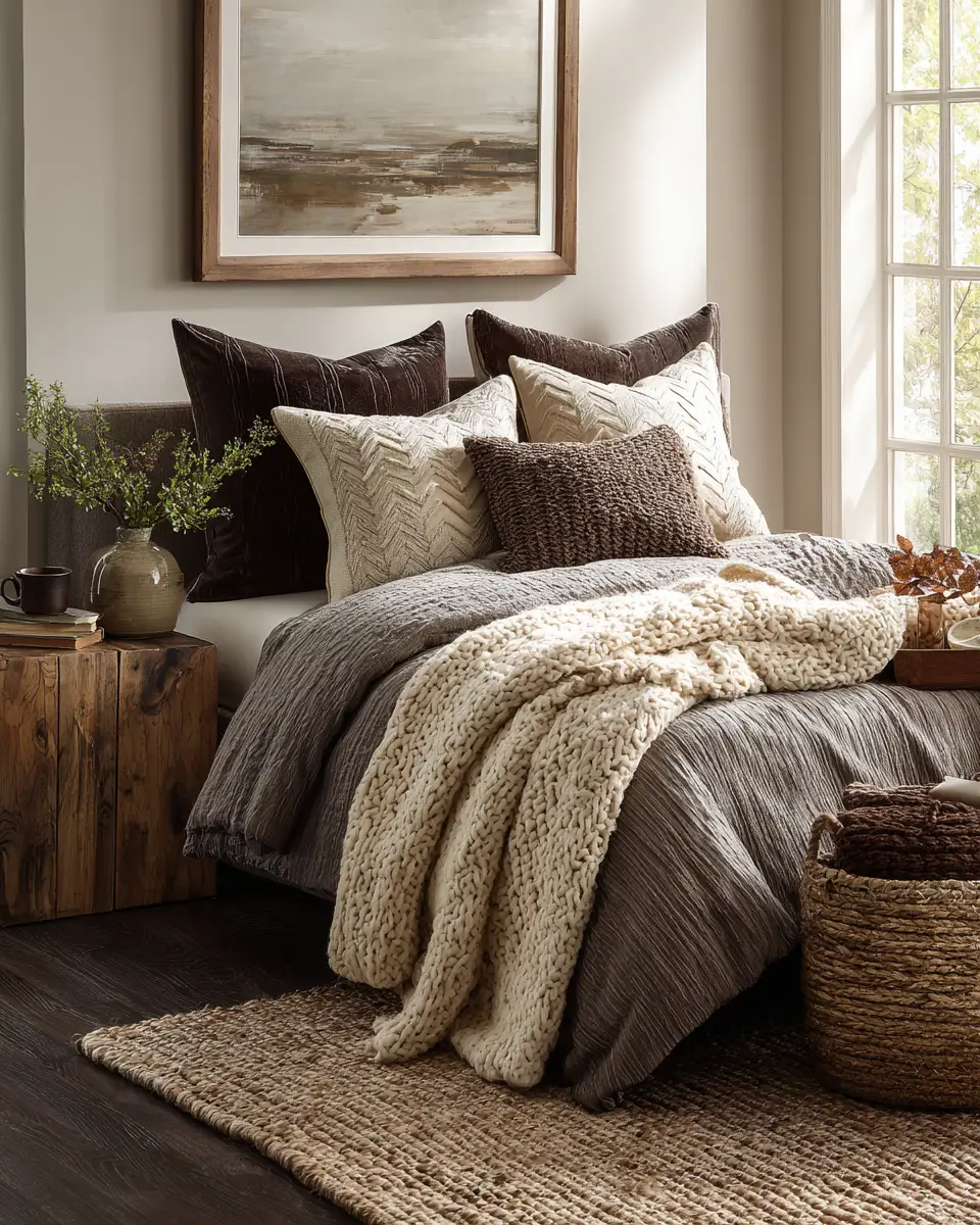 Chocolate Brown Coastal Bedroom Decor Ideas