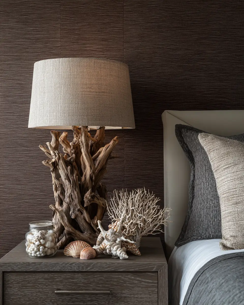 Chocolate Brown Coastal Bedroom Decor Ideas