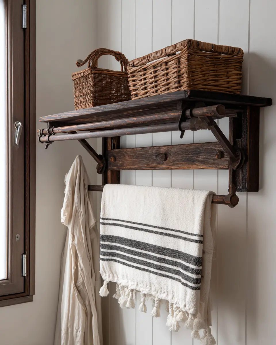 Chocolate Brown Coastal Laundry Room Decor Ideas