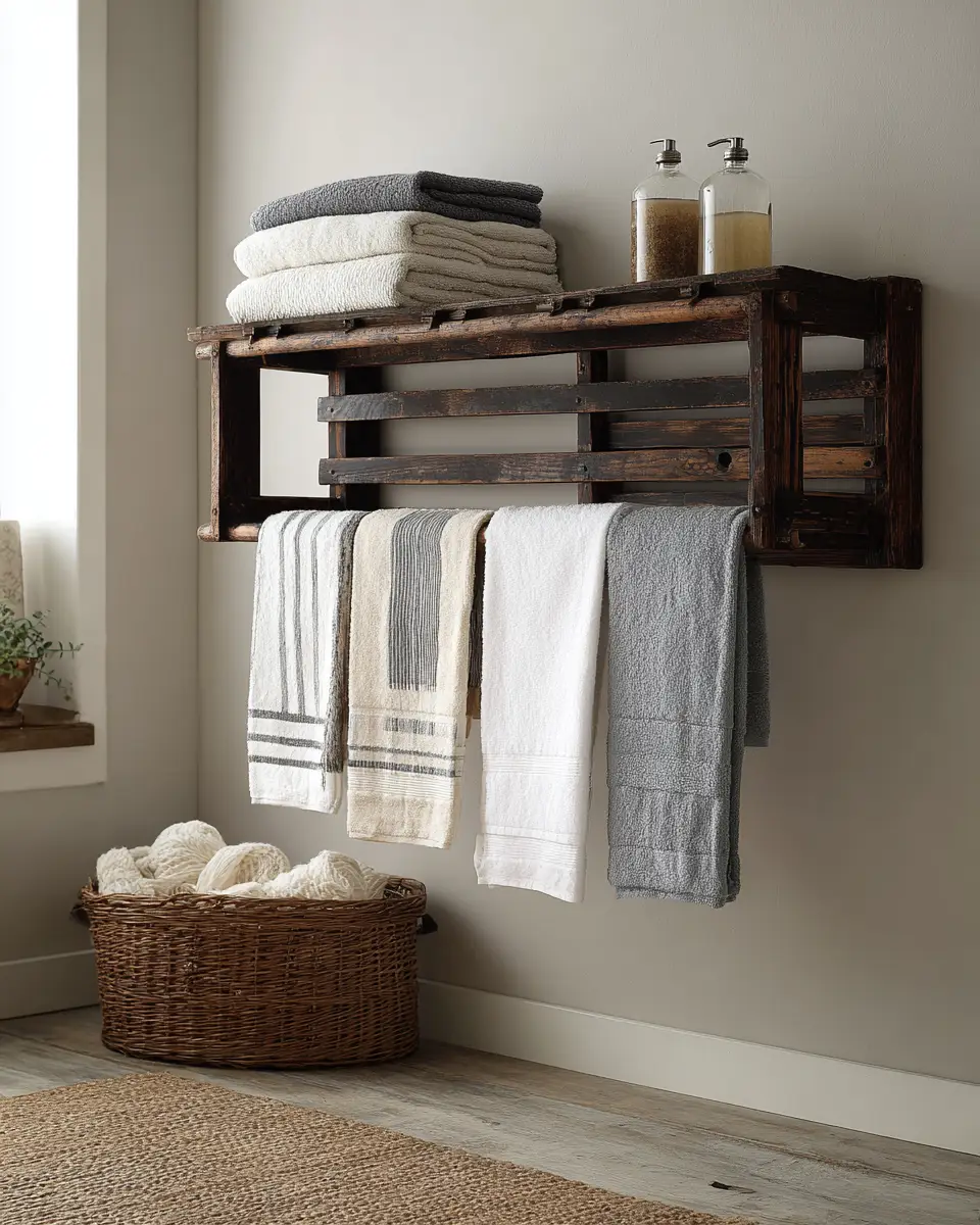 Chocolate Brown Coastal Laundry Room Decor Ideas
