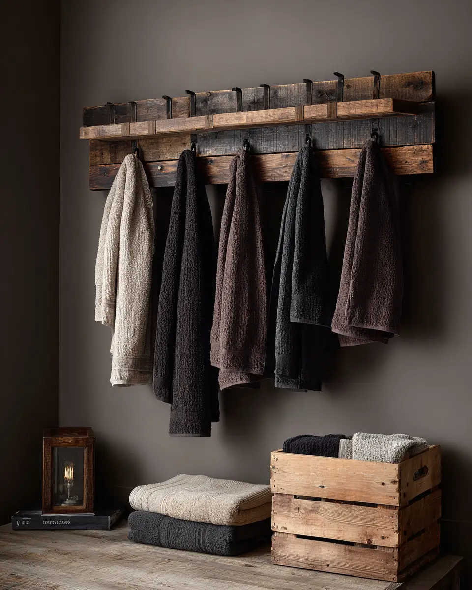 Chocolate Brown Coastal Laundry Room Decor Ideas