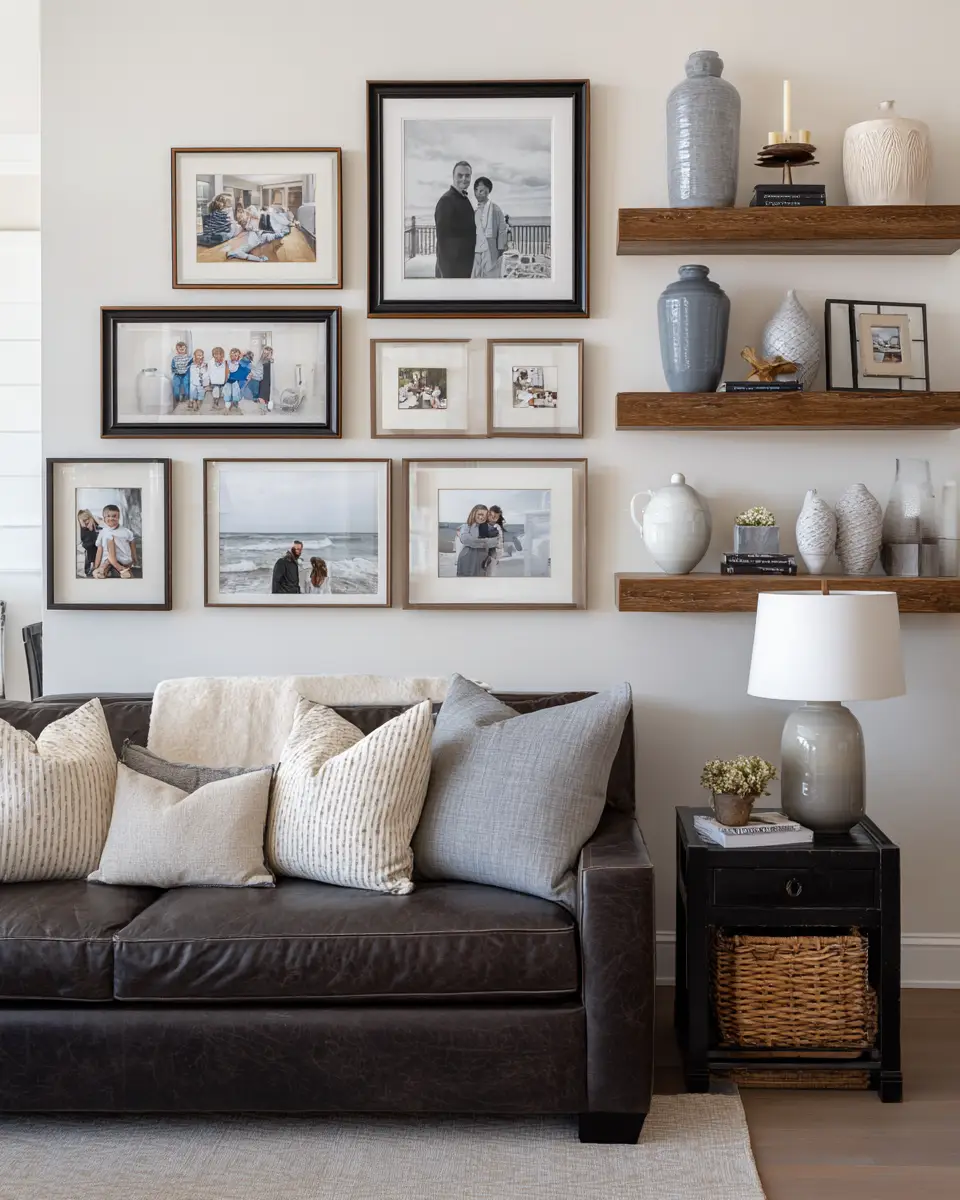 Chocolate Brown Coastal Living Room Decor Ideas