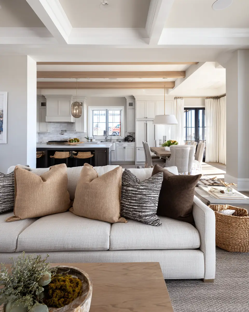 Chocolate Brown Coastal Living Room Decor Ideas