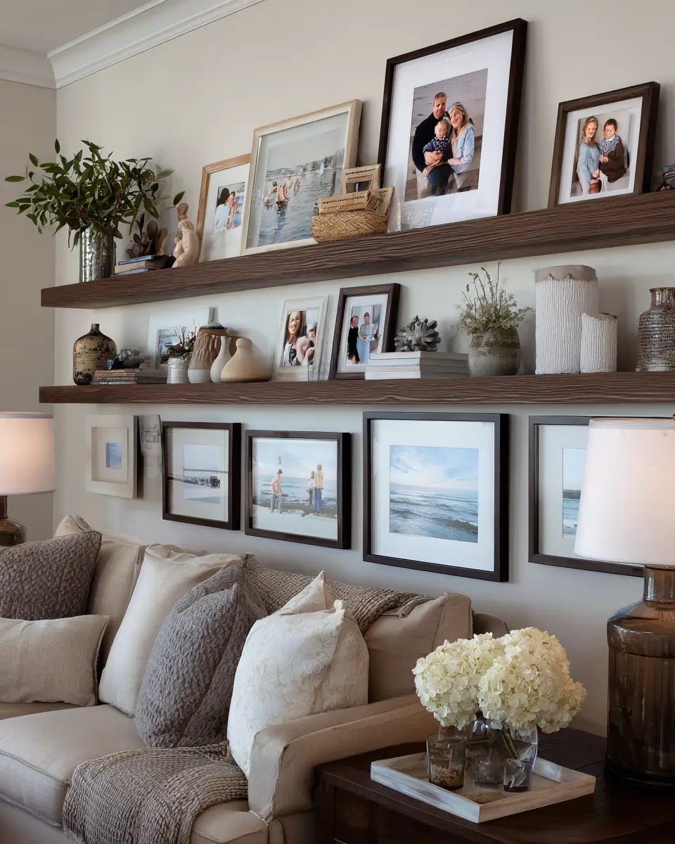 Chocolate Brown Coastal Living Room Decor Ideas