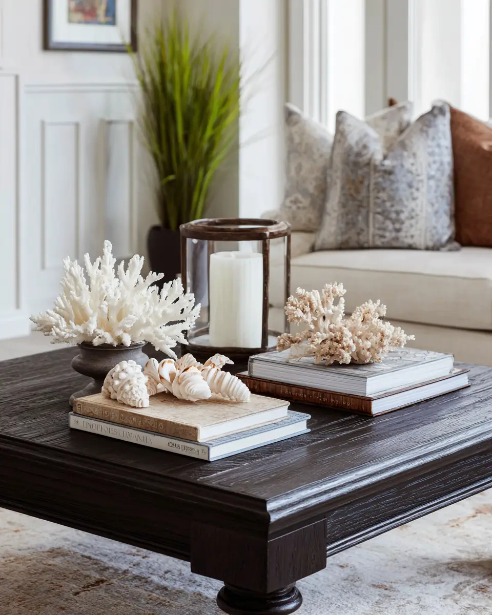 Chocolate Brown Coastal Living Room Decor Ideas