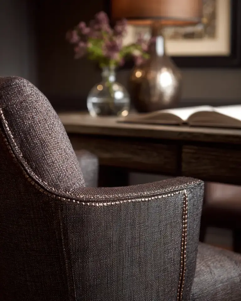 Chocolate Brown Contemporary Home Office Decor Ideas - Featured