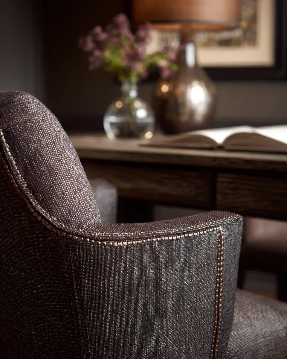 Chocolate Brown Contemporary Home Office Decor Ideas - Featured