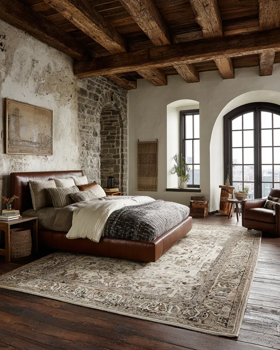 Chocolate Brown Eclectic Bedroom Decor Ideas