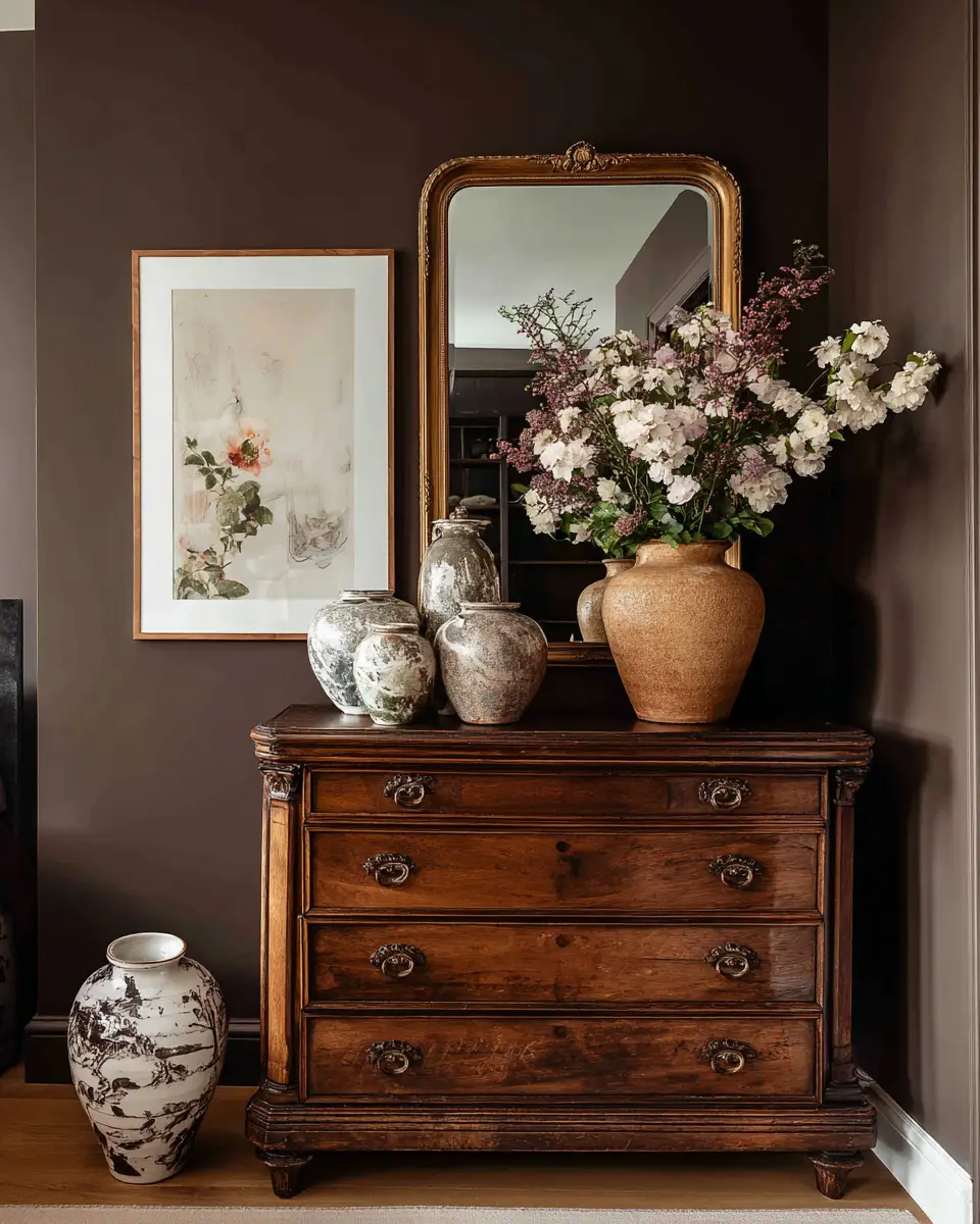 Chocolate Brown Eclectic Bedroom Decor Ideas