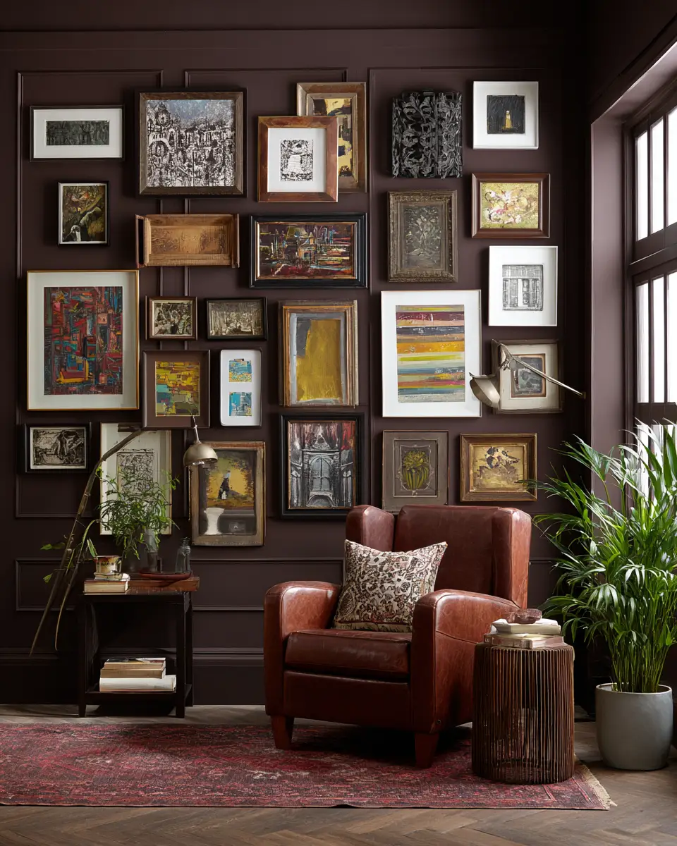 Chocolate Brown Eclectic Bedroom Decor Ideas