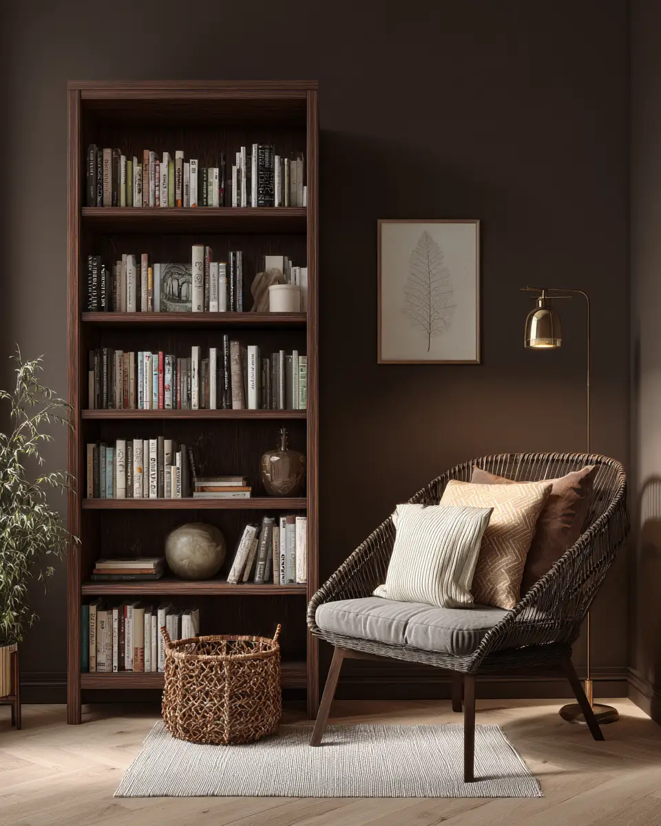 Chocolate Brown Eclectic Bedroom Decor Ideas