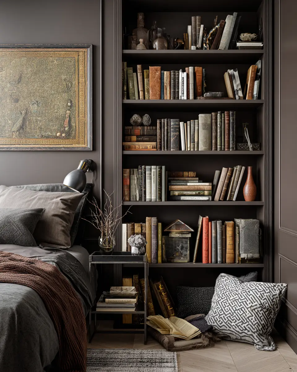 Chocolate Brown Eclectic Bedroom Decor Ideas