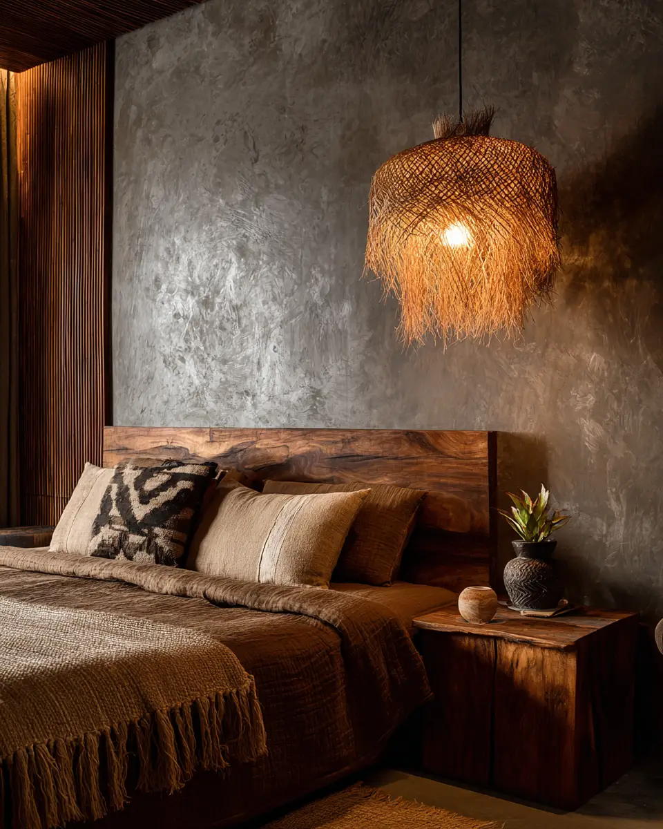 Chocolate Brown Eclectic Bedroom Decor Ideas