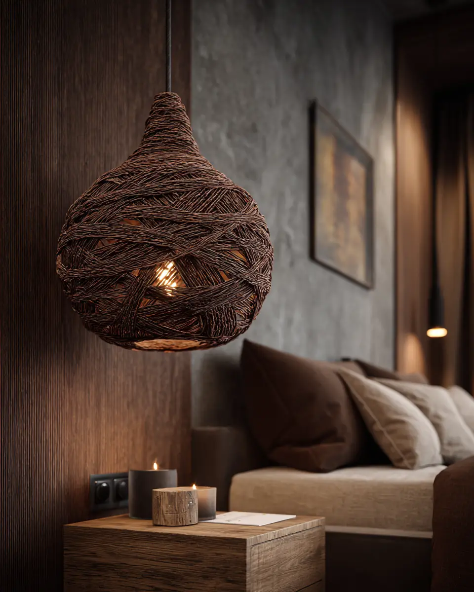 Chocolate Brown Eclectic Bedroom Decor Ideas