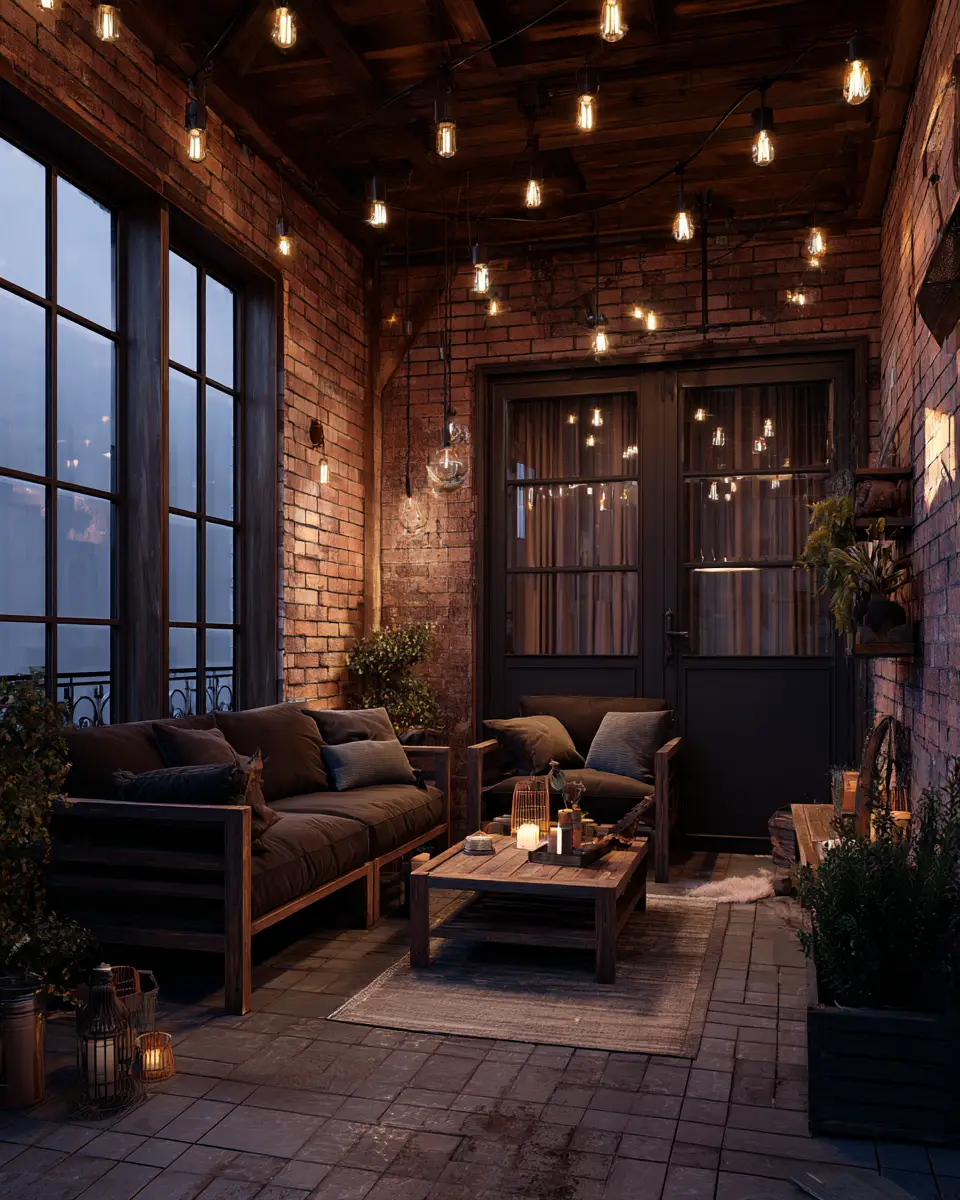 Chocolate Brown Industrial Porch Decor Ideas