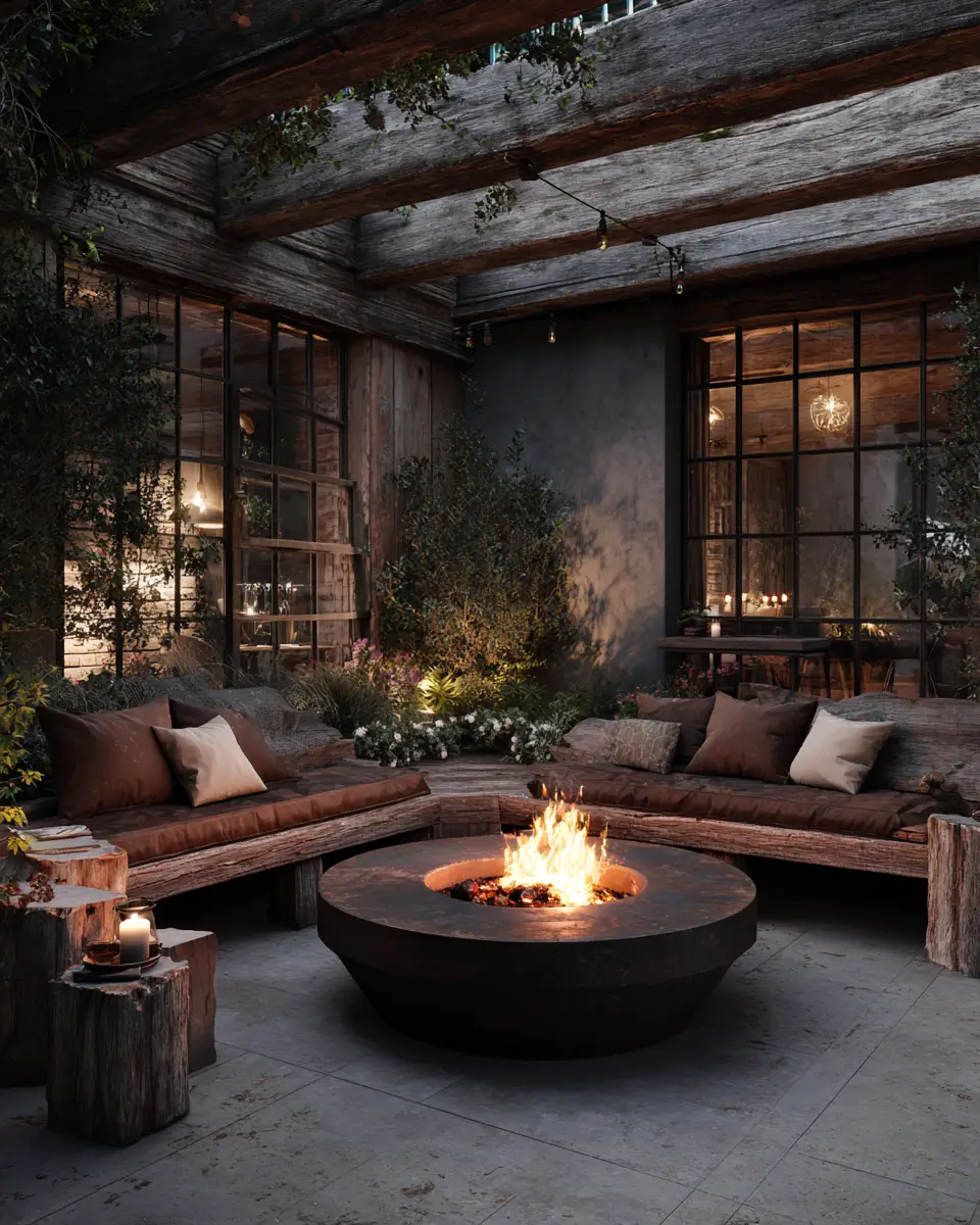 Chocolate Brown Industrial Porch Decor Ideas