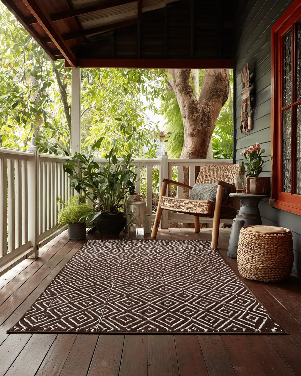 Chocolate Brown Industrial Porch Decor Ideas