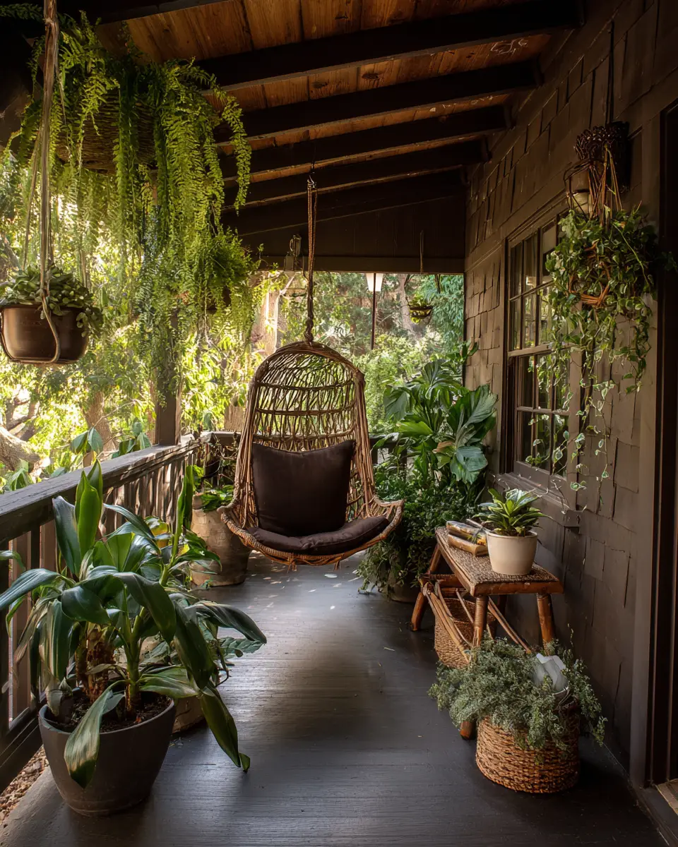 Chocolate Brown Industrial Porch Decor Ideas