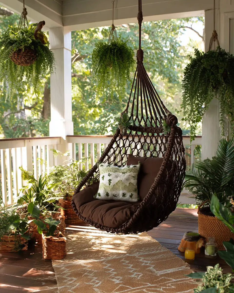 Chocolate Brown Industrial Porch Decor Ideas