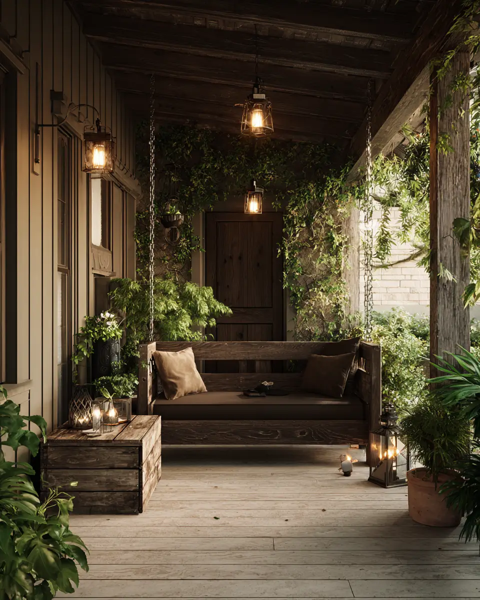Chocolate Brown Industrial Porch Decor Ideas