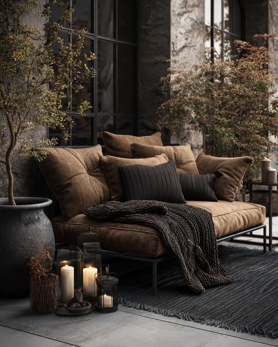 Chocolate Brown Industrial Porch Decor Ideas