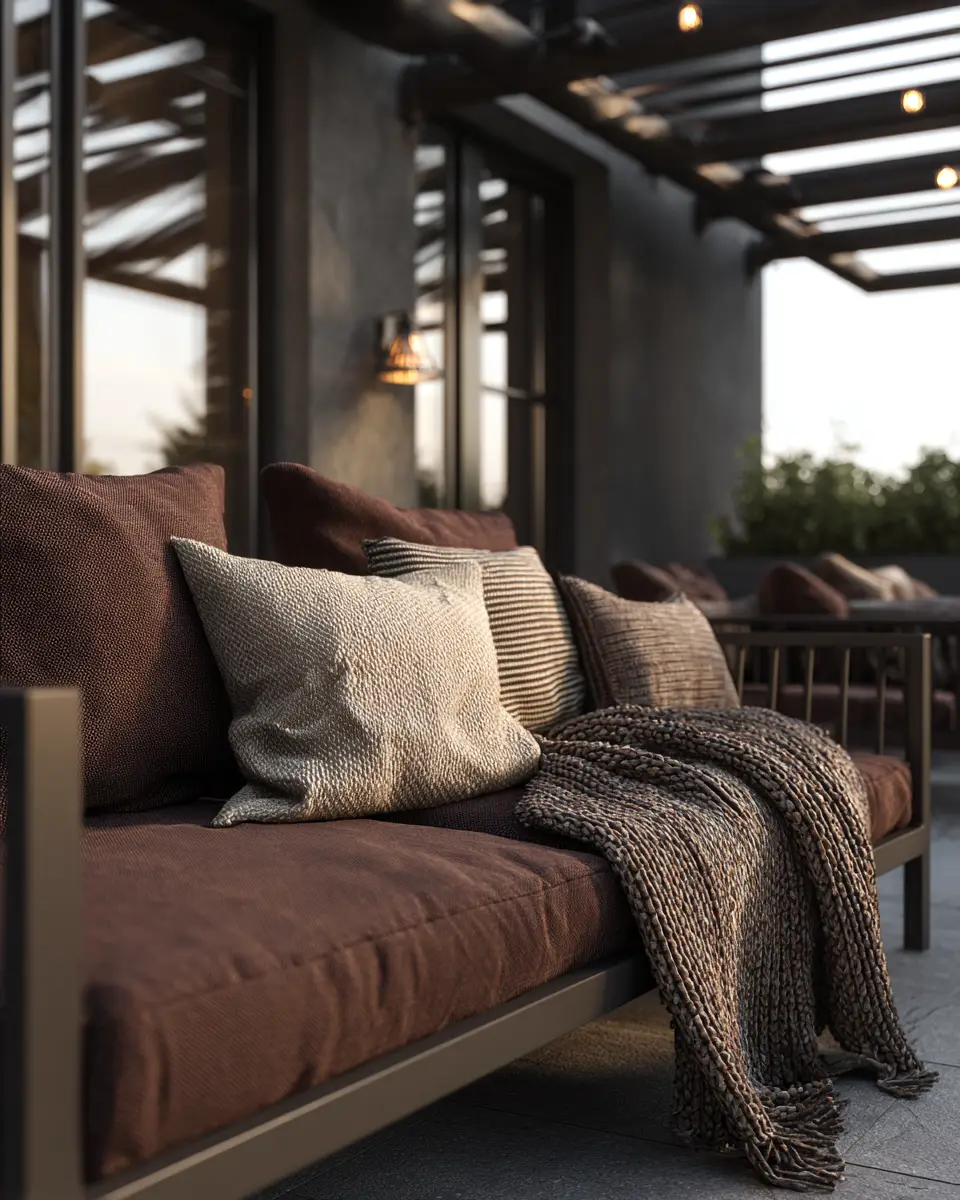 Chocolate Brown Industrial Porch Decor Ideas