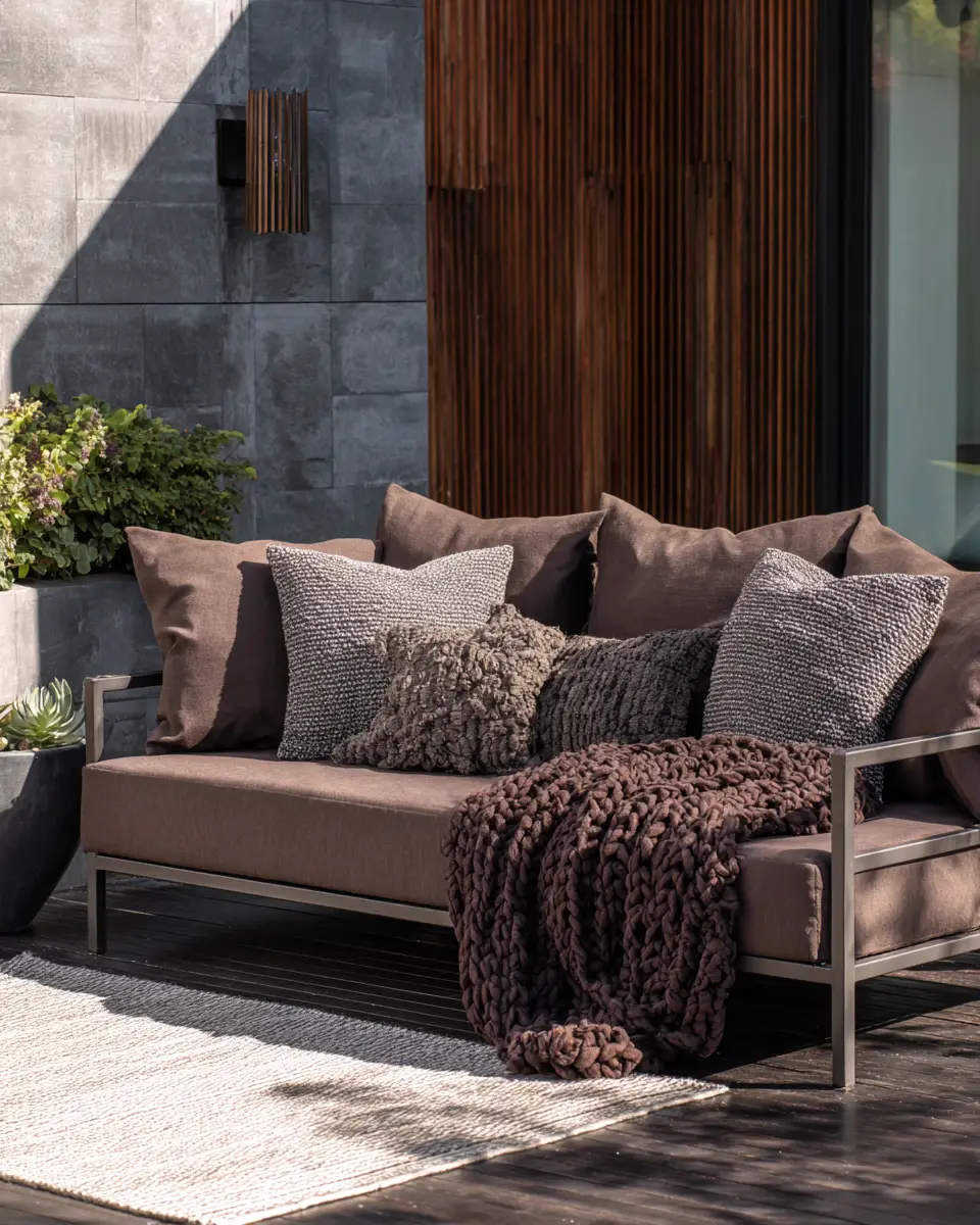 Chocolate Brown Industrial Porch Decor Ideas