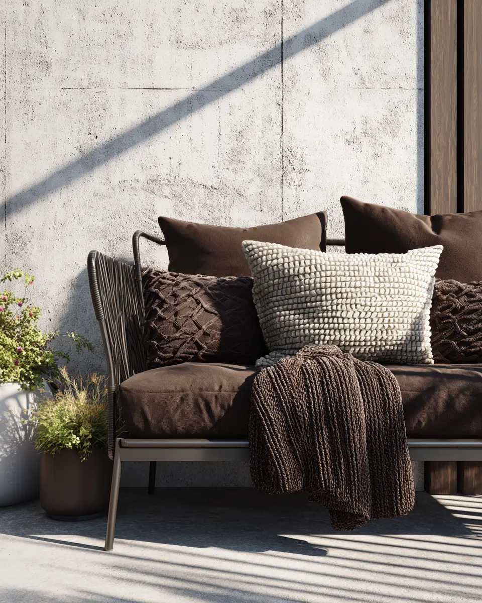 Chocolate Brown Industrial Porch Decor Ideas